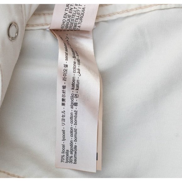 Massimo Dutti Womens Sz S Creamy White Fitted Pearl SnapUp Studded Western Shirt - Picture 8 of 12